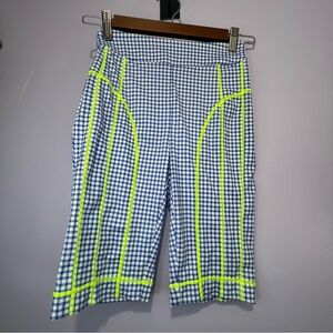 NWT SJYP Blue and White Checkered Biker Shorts - XS